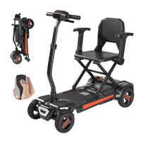 Patinete eléctrico de 4 ruedas con función de plegado a distancia