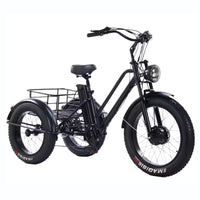 Bicicleta/Triciclo Eléctrico con Cesta Grande de Almacenamiento 500W