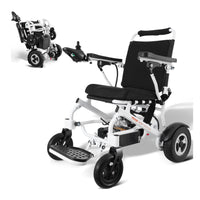 Silla de ruedas eléctrica plegable con asiento portátil de 17.7 pulgadas, para todo terreno