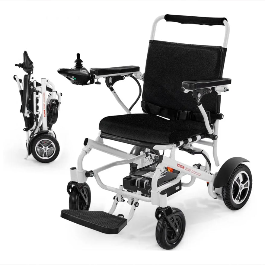 Electric Foldable Wheelchair with Portable 21” Seat All-Terrain