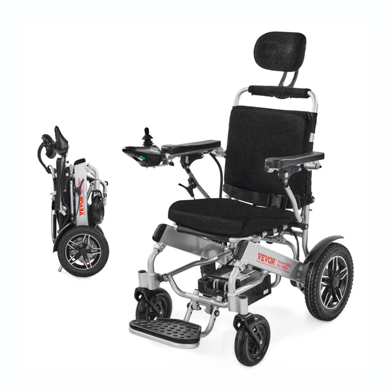 Electric Foldable Wheelchair with Adjustable Backrest