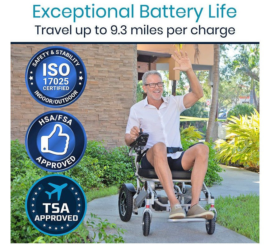 Vive Health Foldable Power Electric Wheelchair