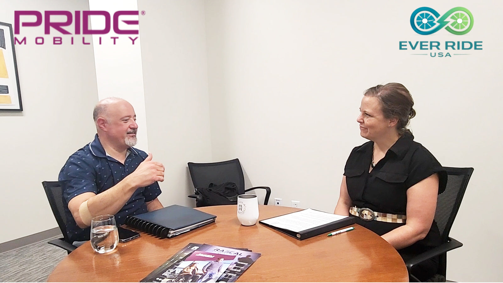 加载视频：We sat down with Scott Cerullo at Pride Mobility to learn about what makes them an industry leader, their partnership with Ever Ride USA, and future innovations in mobility devices.